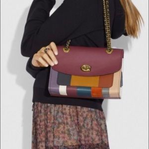 COACH Patchwork Stripe Parker Shoulder Bag